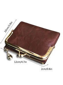 MIYIN Minimalist Kiss Lock Portable Cash White-Collar Workers For Female College Work Business Commute Office For Anniversary For Couple For Birthday Gift On Valentine Day Gift Gift For Women Wallet Purse Wallet Small Wallet