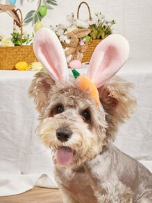 1pc Rabbit Ear Decor Pet Headwear For Dog And Cat For Daily Decoration - Multicolor - View 1