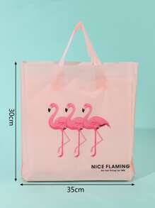 5入組粉紅色火烈鳥印花包裝袋,適用於禮品、珠寶、衣物包裝 - 彩色 - 查看 3