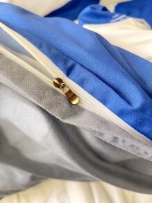 波卡圓點被套套裝不附帶內芯 - 藍白色 - 查看 8