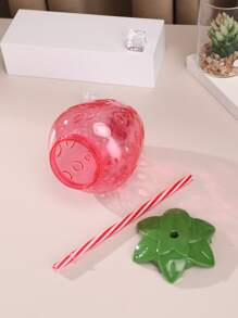 1pc Strawberry Shaped Straw Cup - Multicolor - View 4