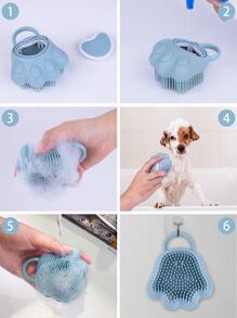 1入組貓爪設計寵物洗澡刷