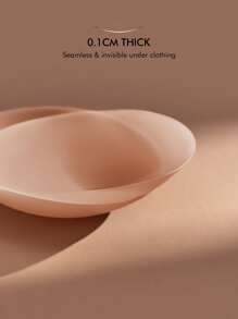 LUVLETTE Plus Reusable Sticky Adhesive Silicone No Show Nipple Covers-A Good Choice For Slim-Fitting T-Shirts - Cinnamon - View 6
