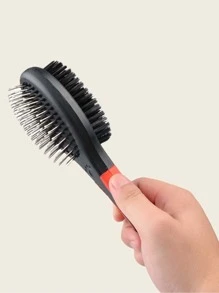 1pc Double-sided Pet Hair Comb - Black - View 1