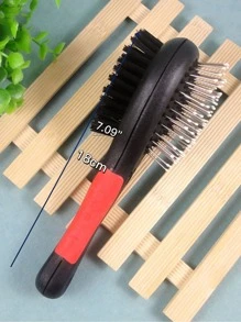1pc Double-sided Pet Hair Comb - Black - View 5