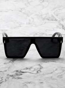 1pc Men's TR Oversized Framed Decorative Shield-Shaped Polarized Fashion Sunglasses Beach Accessories Sun Glasses Sunglasses Shades For Summer Beach Vacation,Outdoor,Travel