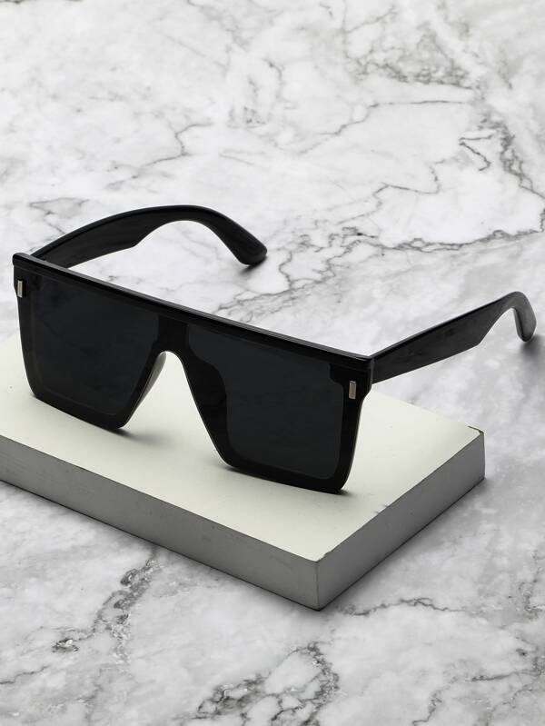 1قطعة نظارات شمسية للرجال بإطار كبير مزخرف بشكل درع مستقطبة، اكسسوارات شاطئية للنظارات الشمسية، نظارات شمسية للصيف والشاطئ والسفر والأنشطة الخارجية