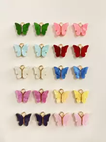 20pcs Butterfly DIY Pendant - Multicolor - View 1