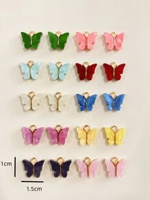 20pcs Butterfly DIY Pendant - Multicolor - View 3