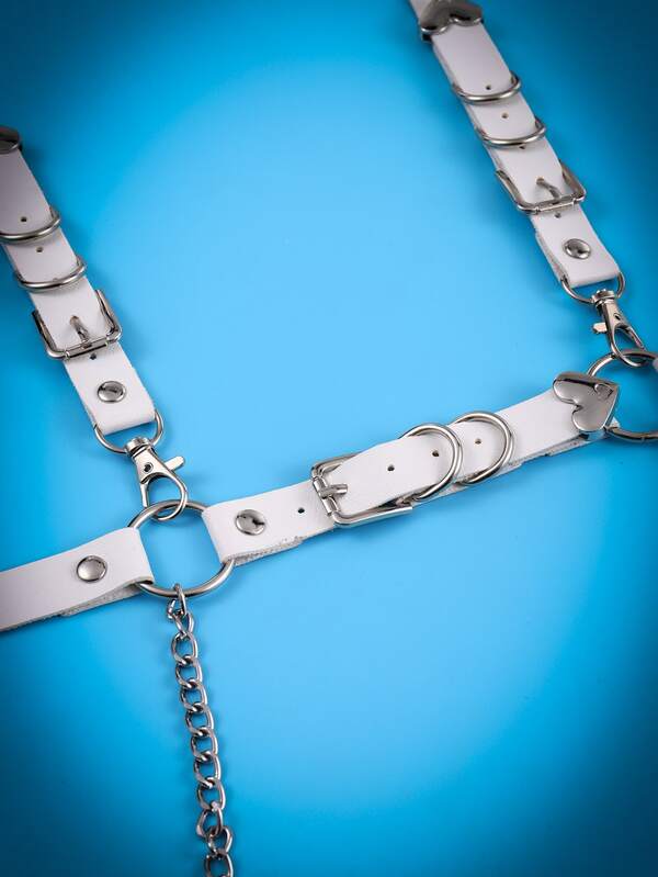 ROMWE Ring & Chain Decor Harness Belt SHEIN USA