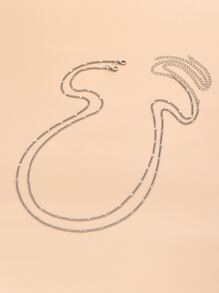 2pcs Minimalist Waist Chain - Silver - View 4