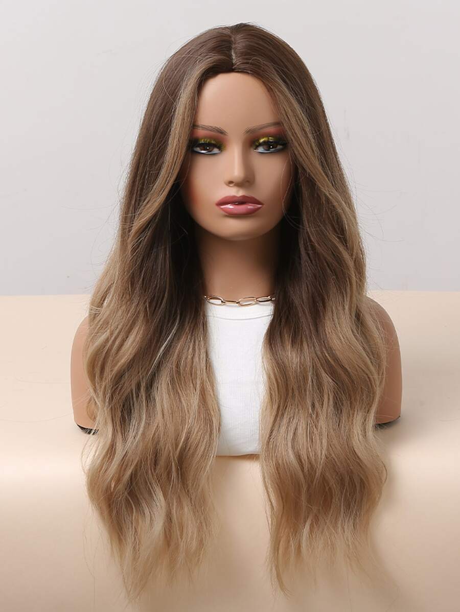 長款小波浪人造假髮 - 漸層 - 查看 1