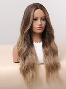 長款小波浪人造假髮 - 漸層 - 查看 4
