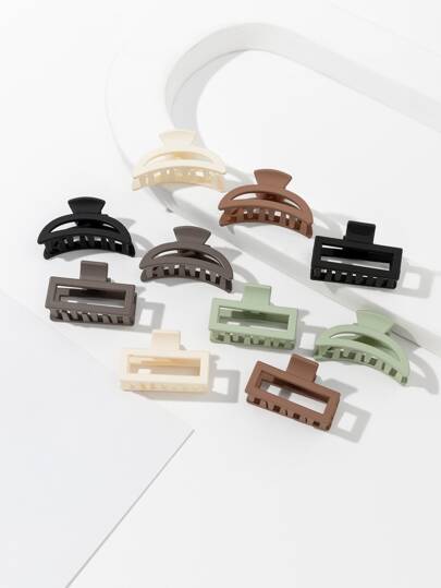 10pcsGeometricHairClaw - Popular on SHEIN