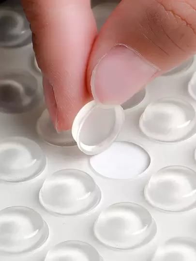 30pcs Silicone Anti-Collision Pads Furniture Buffer Mute Sticker, Shock-Absorbing Anti-Noise Pads For Door, Drawer, Fridge, Cabinet Door Crash Protection Pad