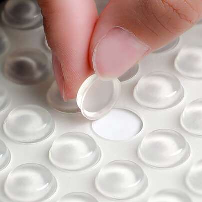 30 件裝矽膠防撞墊家具緩衝靜音貼紙,避震防噪音墊適用於門、抽屜、冰箱、櫥櫃門防撞墊