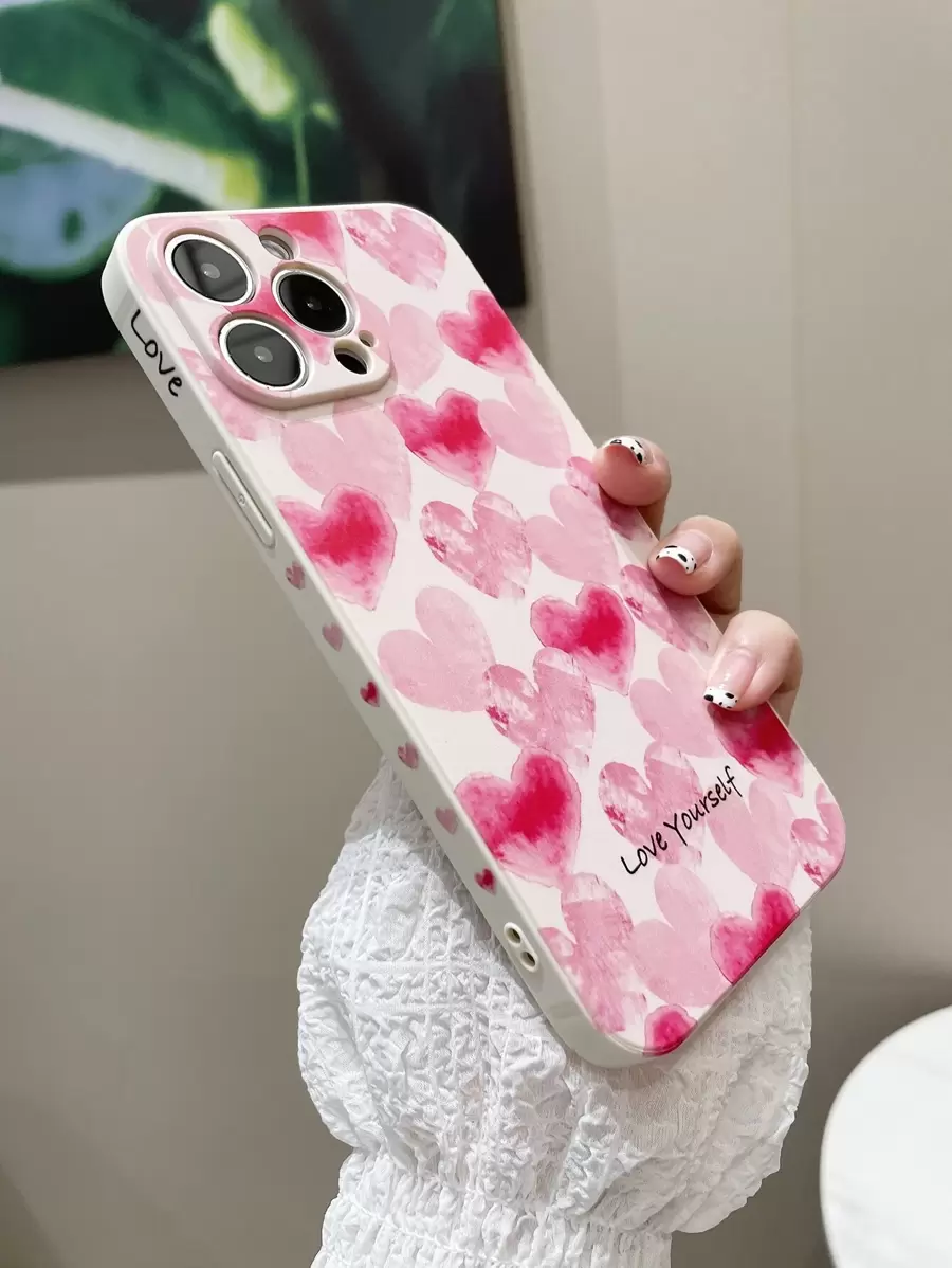 Màu hồng Hình trái tim Ốp lưng & bao da điện thoại Tương thích với iPhone 11 , iPhone 13 , HUAWEI P30 - Nhiều màu - Xem 1