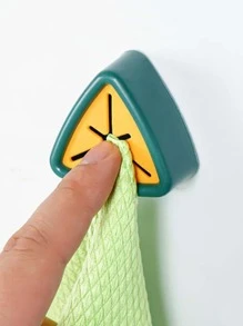 1pc Wall Mounted Plastic Wall Hook,Creative Random Color Durable Hanging Towel For Bathroom - Multicolor - View 3