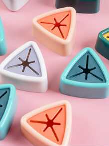 1pc Wall Mounted Plastic Wall Hook,Creative Random Color Durable Hanging Towel For Bathroom - Multicolor - View 4