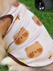 PETSIN Cartoon Bear Print Pet Tank - Multicolor - View 6