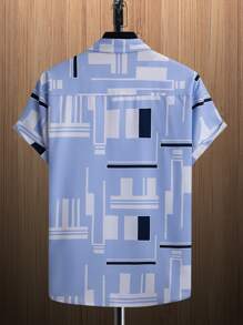 Manfinity Homme Men Geo Print Shirt Without Tee - Multicolor - View 2