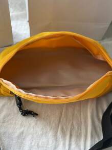 TEMENGTU Neon Yellow Letter Graphic Bum Bag - Yellow - View 5