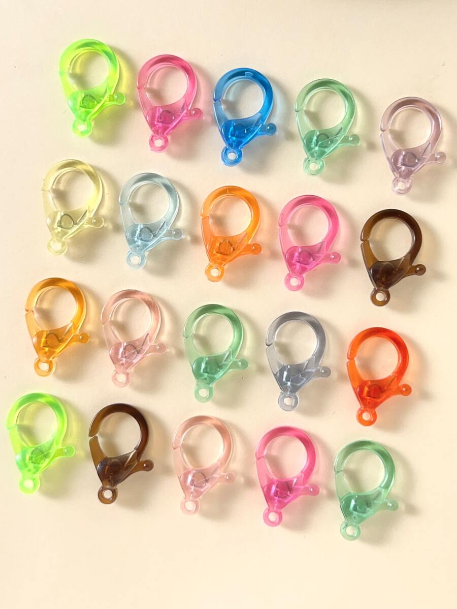 20 Cái/bộ Móc Cài Tôm Hùm Bằng Nhựa Trong Màu Sắc Ngẫu Nhiên - Nhiều màu - Xem 1