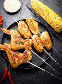 10入組不銹鋼燒烤棒