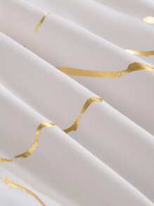 Marble Pattern Duvet Cover Sets Without Filler - White - View 8