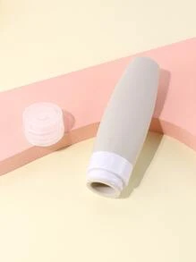 Chai du lịch Silicone Đóng chai riêng biệt, 1pc Leak Proof Refillable Squeezable Containers 2oz-60ML dành cho dầu gội đầu dạng lỏng Xà phòng và đồ vệ sinh cá nhân ( - Màu Xám nhạt - Xem 2