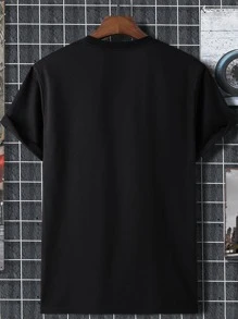 Manfinity Men Christmas Print Tee - Black - View 2