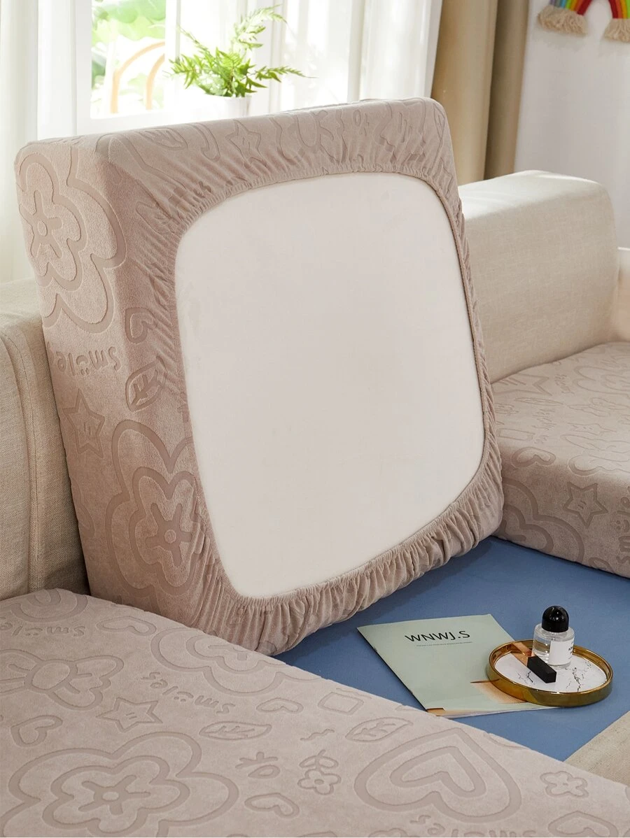 Tấm Bọc Bọc Ghế Đàn Hồi, Tấm Bảo Vệ Nội Thất Cho Ghế Sofa Đệm, LoveSeat - Màu be - Xem 1