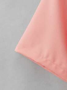 Manfinity Homme Hombres Camisa con botón bajo curvo - Rosa coral - Ver 3