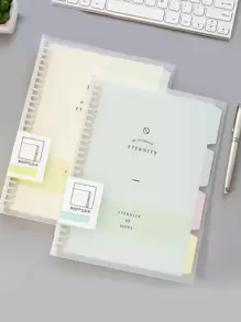 1 pièce Carnet à feuilles mobiles de couleur aléatoire - Multicolore - Voir 1