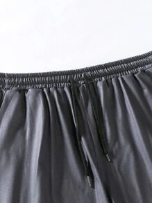 Manfinity Homme 男士字母圖案漸層T恤和腰部抽繩短褲 - 彩色 - 查看 7