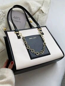 حقيبة كتف كبيرة السعة مزينة برسم حرفي، حقيبة كتف من جلد البولي يوريثان، حقيبة يد كاجوال وأنيقة للنساء، حقيبة عمل وأعمال أنيقة للنساء، مناسبة للمكتب والأعمال والدراسة، سعة كبيرة، محمولة، مناسبة للمراهقات والطالبات الجامعيات، مثالية للمكتب والكلية والمدرسة الثانوية والعمل والأعمال والتنقل