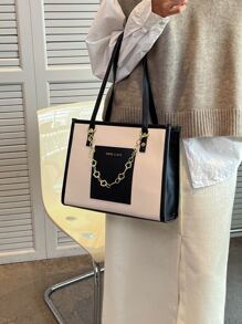 حقيبة كتف كبيرة السعة مزينة برسم حرفي، حقيبة كتف من جلد البولي يوريثان، حقيبة يد كاجوال وأنيقة للنساء، حقيبة عمل وأعمال أنيقة للنساء، مناسبة للمكتب والأعمال والدراسة، سعة كبيرة، محمولة، مناسبة للمراهقات والطالبات الجامعيات، مثالية للمكتب والكلية والمدرسة الثانوية والعمل والأعمال والتنقل