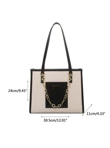 حقيبة كتف كبيرة السعة مزينة برسم حرفي، حقيبة كتف من جلد البولي يوريثان، حقيبة يد كاجوال وأنيقة للنساء، حقيبة عمل وأعمال أنيقة للنساء، مناسبة للمكتب والأعمال والدراسة، سعة كبيرة، محمولة، مناسبة للمراهقات والطالبات الجامعيات، مثالية للمكتب والكلية والمدرسة الثانوية والعمل والأعمال والتنقل