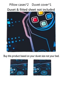 遊戲手柄圖案被套套裝不附帶內芯 - 彩色 - 查看 4