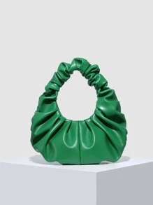 1 pieza bolso de hombro mediano estilo vintage con forma de nube de denim doblado - Verde - Ver 1