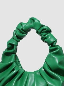 1 pieza bolso de hombro mediano estilo vintage con forma de nube de denim doblado - Verde - Ver 4