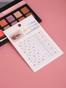 Party Joy 1張水鑽和珍珠面部紋身貼紙 - 彩色 - 查看 3