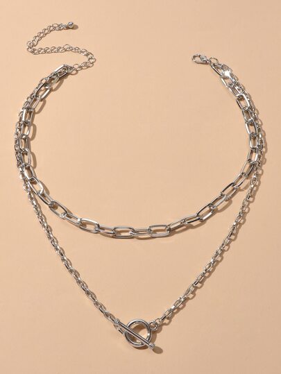 قلادة بطبقات تعليقة دائري