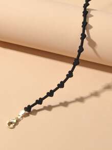 Heart Decor Choker - Black - View 3