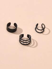 3 chiếc bịt tai tối giản - màu đen - Xem 4