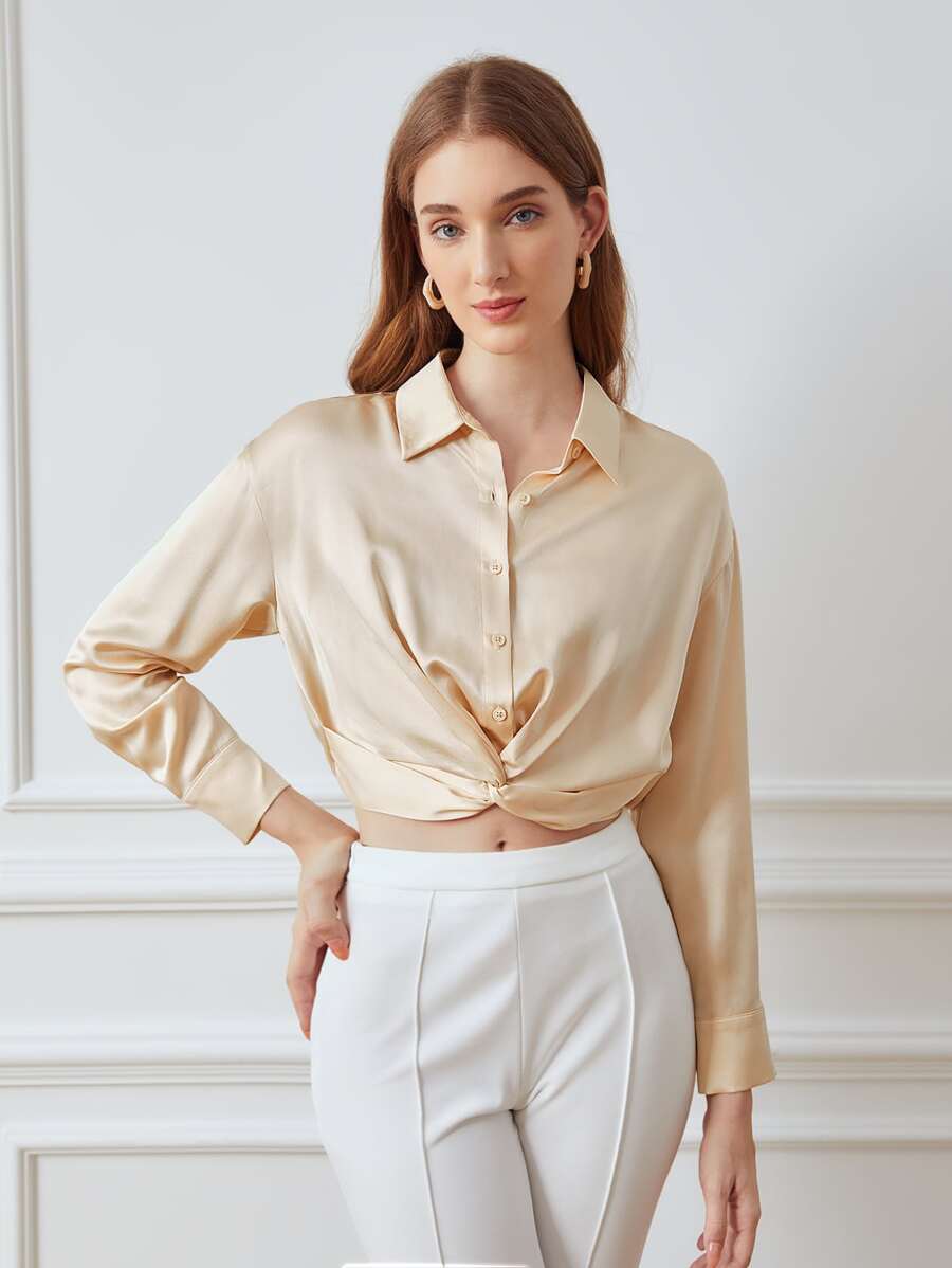 MOTF PREMIUM 100% SILK TWIST SHIRT