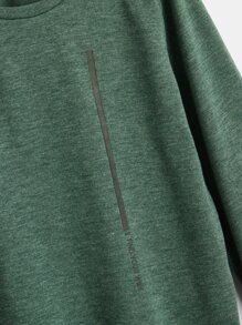 SHEIN Boys Letter Graphic Round Neck Tee - Green - View 3