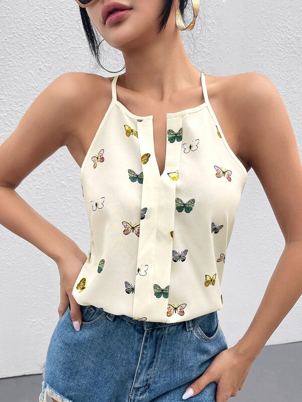 SHEIN LUNE Top de tirantes con estampado de mariposa