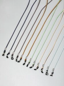 6件裝中性純色彈性眼鏡鍊，防滑眼鏡繩，眼鏡掛繩，旅行必備戶外運動眼鏡鍊，女款 - 彩色 - 查看 3
