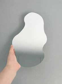 1 件不对称形状镜面墙贴，采用 2 毫米厚度亚克力材质，适用于卧室、客厅、浴室、厨房装饰最佳礼物